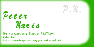 peter maris business card